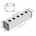 Uxcell 5 Holes 16mm Aluminum Switch Button Station Box With A Pg7 Cable Gland