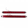 Ecotric 2pcs 15 11 Led Trailer Light Waterproof Bar Sealed Stop Turn Rear Tail Park Third 3rd Brake Truck Rv Marker Signal Red