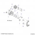 Polaris Atv K-svc Piston And Seals Genuine Oem Part Qty 1