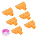 6 Pcs Bspt1 4 Male Blowing Wind Nozzle Flat Air Orifice Abs Spray Jet With A Ptfe Tape For Compressed Machine Accessories Mini 
