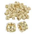 Knurled Insert Nuts 25pcs M6 X 6mm L 9mm Od 3d Printing Brass Female Threadeds Heat Set Insert Embedment 