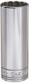 Sk Professional Tools 8438 3 8in Drive 12-point Metric Deep Chrome Socket 18 Mm Cold Forged Steel With Superkrome Finish 