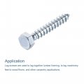 Uxcell Hex Lag Screws M6 X 40mm Carbon Steel Zinc Plated Half Thread Self-tapping Bolts For Wood Screw 25pcs