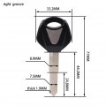 Fsfy Black Motorcycle Blank Key Uncut Blade Replacement For Yamaha Yzf R1 R6 Yzf600 Fz1 Fz6 Mt07 09