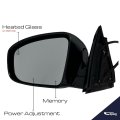 Spieg In1320134 Driver Side Mirror For 2014-2015 Infiniti Qx60 Left View Assembly With Power Adjustment Heated Glass Memory