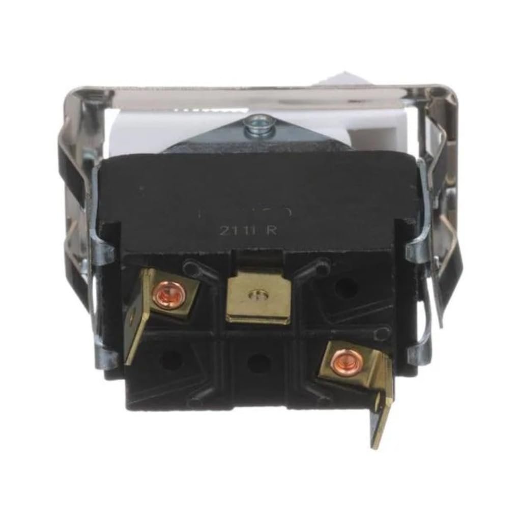 Rocker Switch With Blade Terminal And Mounting Holes 35 Amperage Rating 1 Male Connector 12v Alx-pau-si-ds-280-cla1 Black