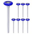 8pcs 1 Blue Nylon Garage Door Rollers For 2 Track 7 Long Stem Quiet Wheels 8 Ball Bearings 