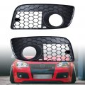 Astra Depot Matte Black Fog Light Grill Cover Hex Style Compatible For 2006-2009 Vw Golf Gti Mk5 Jetta Gli