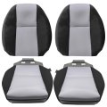 Driver And Passenger Side Bottom Top Lean Back Replacement Cloth Seat Covers Ebony Titanium Fit For Chevy Silverado Gmc Sierra 