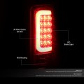 Auto Dynasty Compatible With Gmc Yukon Chevy Suburban Pair Of Chrome Housing Red Lens 3d Led Brake Tail Lights
