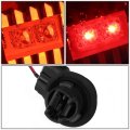 Auto Dynasty Compatible With Gmc Yukon Chevy Suburban Pair Of Chrome Housing Red Lens 3d Led Brake Tail Lights