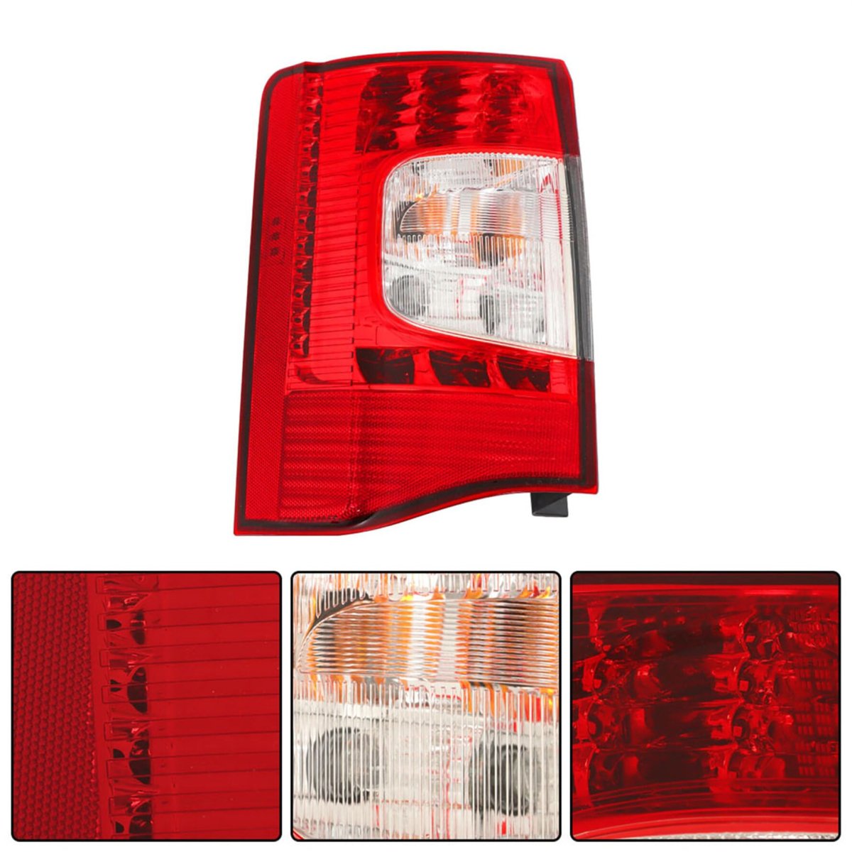 Tail Light Left Side Replacement For 2011-2016 Town And Country Rear Brake Lamp Gm2800295 84365930 Driver Red Clear Plastic