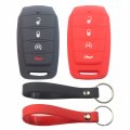 Kcpros 2pcs Rubber Silicone 4 Buttons Smart Key Fob Cover Case Skin Protector Keyless With Keychain For Dodge Ram 1500 Big Horn 