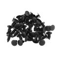 Push Pin Clip 50pcs Car Bumper Plastic Rivet Fastener Retainer Trim Black 