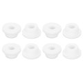 8pcs Rubber Grommets 13 16 20mm Drill Hole 7 11mm Id Top Hat Grommet White Silicone Plug Gasket For Wiring Automotive