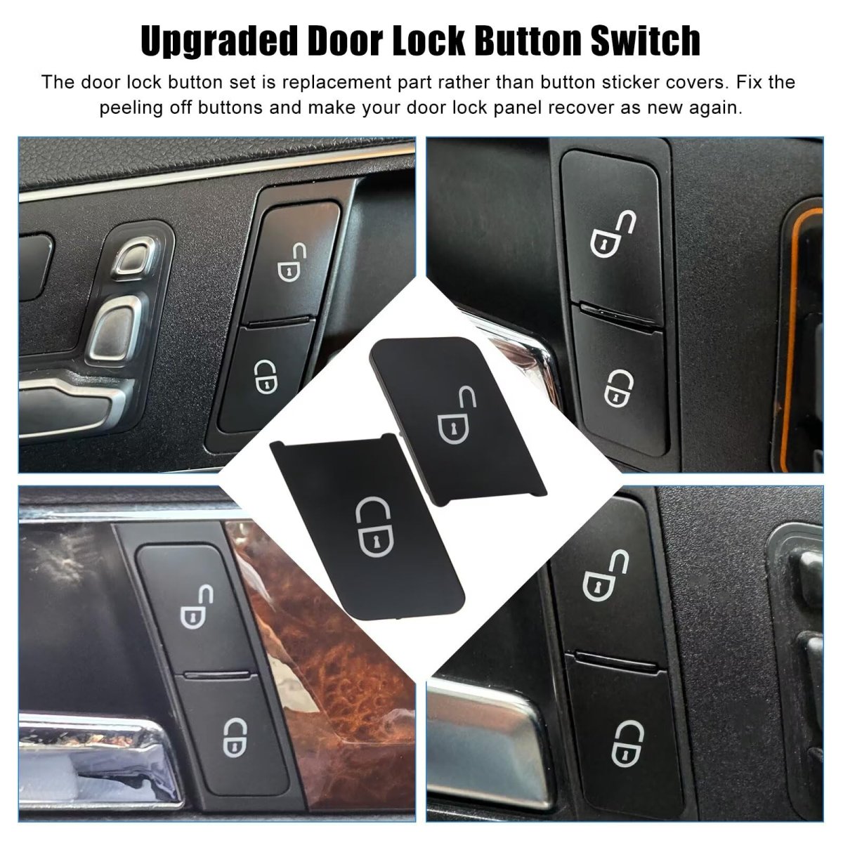Door Lock Unlock Button Replacements Compatible For Mercedes Benz Driver Side Replace 2049058402