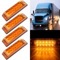 Ocpty 4x 12 Led Amber Trailer Tail Light Kit Rear Brake Stop Turn Signal Number Plate Reverse Utility Rv Boat Truck