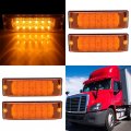 Ocpty 4x 12 Led Amber Trailer Tail Light Kit Rear Brake Stop Turn Signal Number Plate Reverse Utility Rv Boat Truck