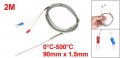 Uxcell A12100600ux0244 J Type 90mm X 1 5mm Temperature Controller Earth Thermocouple Probe 2m