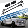 6pcs Front Inner Outer Tie Rod Ends Kit Suspension Steering End Ford For Mustang 2005-2010 Drag Link No Es80805 Ev80804