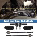 6pcs Front Inner Outer Tie Rod Ends Kit Suspension Steering End Ford For Mustang 2005-2010 Drag Link No Es80805 Ev80804