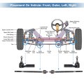 6pcs Front Inner Outer Tie Rod Ends Kit Suspension Steering End Ford For Mustang 2005-2010 Drag Link No Es80805 Ev80804