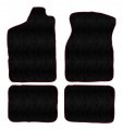 Custom Fit Carpet Floor Mats For Dodge Monaco 1988 1989 1990 1991 1992 1993 Black With Maroon Premium Edges Front And Rear Set 