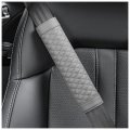 2pcs Car Seat Belt Cover Pad Soft Leatherbelts Breathable Seatbelt Cushion With Plaid Design All Seasons Universal Interior 