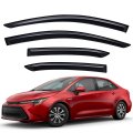 Lightronic Wv94718 Outside-mount Side Window Visor Deflector Rain Guard Dark Smoke Shatterproof 4-pieces Set For 2020-2023 
