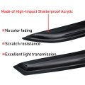 Lightronic Wv94718 Outside-mount Side Window Visor Deflector Rain Guard Dark Smoke Shatterproof 4-pieces Set For 2020-2023
