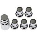 Wheel Lock Set For Ford Mustang 1990 2014 4 Pieces Steel Bulge Head Style Chrome Finish 1 2 20 Thread Size With Key Alx Pau Rb 