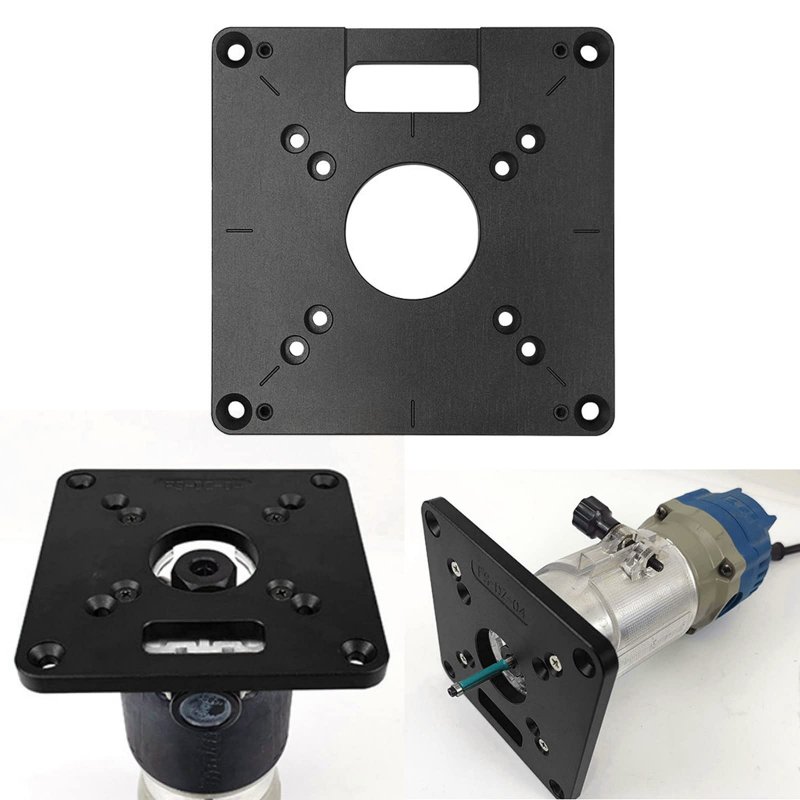 Universal Aluminum Router Table Insert Plate Trimming Machine Flip Board For Woodworking Benches Saw Multifunction