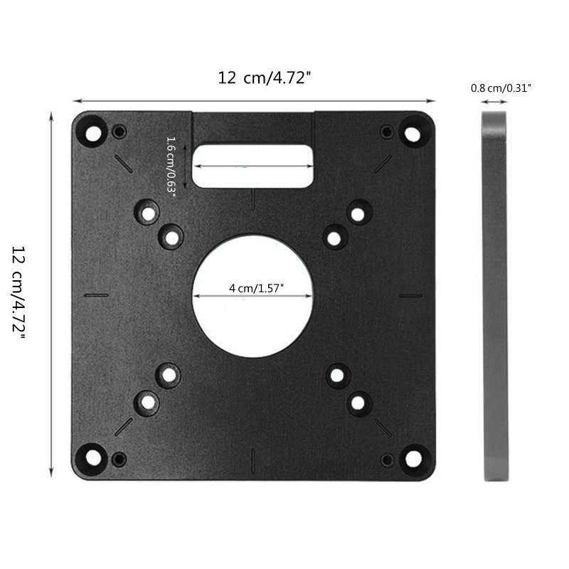 Universal Aluminum Router Table Insert Plate Trimming Machine Flip Board For Woodworking Benches Saw Multifunction