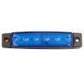 20 Pack 3 8 In 6 Led Marker Clearance Indicator Lights Blue Lens And Light Waterproof Universal Side Trailer For Trucks Rvs 