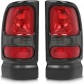 Tail Lights Assembly For Dodge Ram 1500 2500 3500 Truck 1994-2002 Rear Lamps Drive Passenger Side Red Lens Reverse Light Smoke 