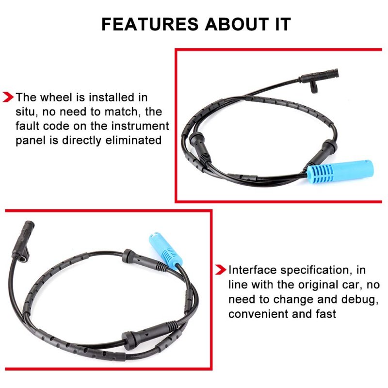 Speed Sensor 1 Pcs Rear Left Right Als2561 Abs Fit For Mini Cooper 2002 2003 2004 2005 2006 2007 2008