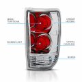Amerilite For 1995-2005 Chevy Blazer Gmc Jimmy S-10 S-15 Red Euro Tail Lights Aftermarket Brake Lamps Pair Passenger And Driver