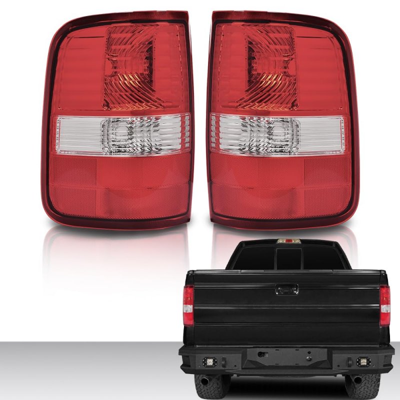 Tail Lights Lamp Assembly For Ford F150 2004 2005 2006 King Ranch Lariat Xl Red Lens Lh And Rh 5l3z13404ca 6l3z13404ba