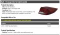 Right Passenger Side Outer Tail Light Assembly Bulb Type Compatible With 2019-2020 Hyundai Elantra