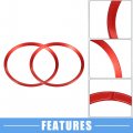 A Absopro Wheel Hub Center Cover Rings Decoration Trims For Honda Civic 2016-2021 Red Set Of 4