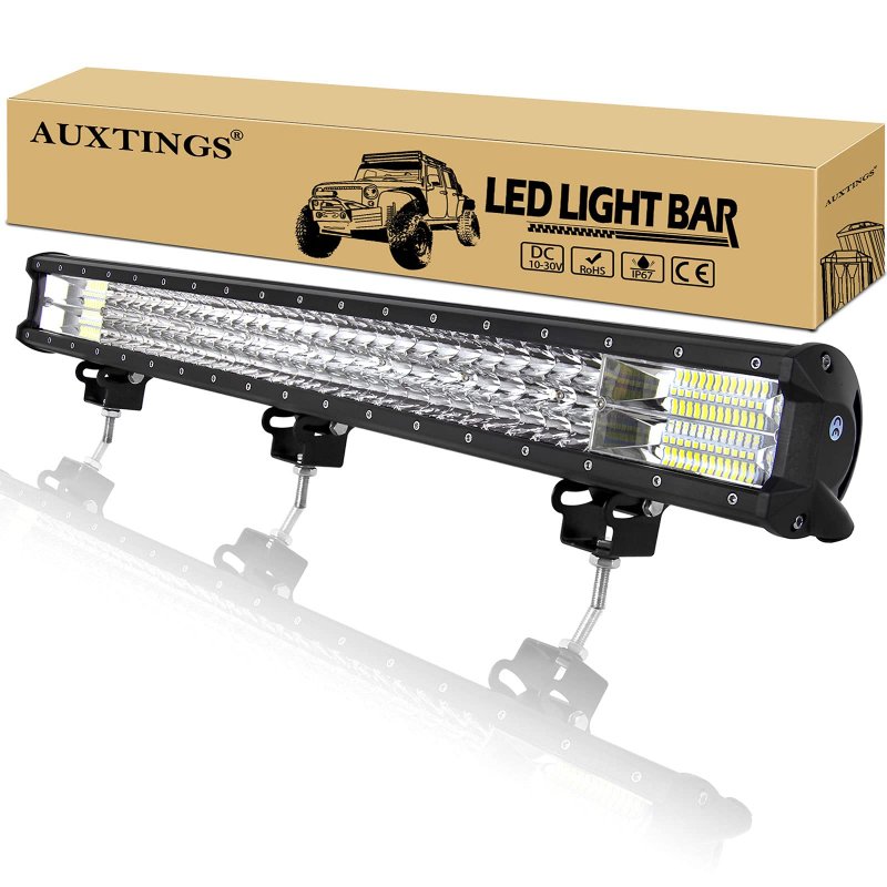 34 In 468w Led Light Bar Triple Row Spot Flood Combo Beam Waterproof Off Road Work Lights For Jeep Trucks Suv Atv Utv Boat 12v