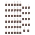 50 Pcs 80 Grit Aluminum Oxide Flap Sanding Wheels 1 In X For Metal And Wood Fits Drills Die Grinders Grinding Deburring 