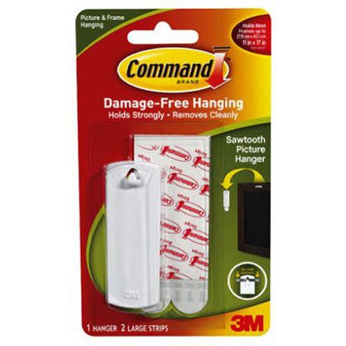 Command Sawtooth Picture Hanger White 1-hanger 17040es