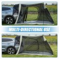 Uxcell Suv Tent Car Camping Pu4000mm Waterproof 1-4 Person Tailgate Tents Universal Fit Most Suvs Cars Khaki