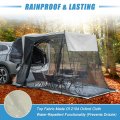 Uxcell Suv Tent Car Camping Pu4000mm Waterproof 1-4 Person Tailgate Tents Universal Fit Most Suvs Cars Khaki