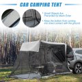 Uxcell Suv Tent Car Camping Pu4000mm Waterproof 1-4 Person Tailgate Tents Universal Fit Most Suvs Cars Khaki