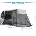 Uxcell Suv Tent Car Camping Pu4000mm Waterproof 1-4 Person Tailgate Tents Universal Fit Most Suvs Cars Khaki
