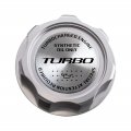 Vms Racing Silver Oil Cap With Turbo Emblem In Cnc Machined Billet Aluminum Compatible Honda Acura Integra