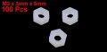 Uxcell 100pcs M3 Female Thread Nylon Hex Pcb Spacer Standoff Pillar Screw Nut