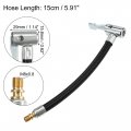 Uxcell 1pcs 15cm 5 91 Tire Valve Connect Pipe W Gas Nozzle Caps Air Chuck Inflator Compressor Pump Extension Rubber Hose Set